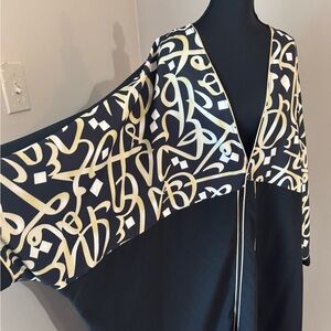 Black and Gold Patterned Kimono
